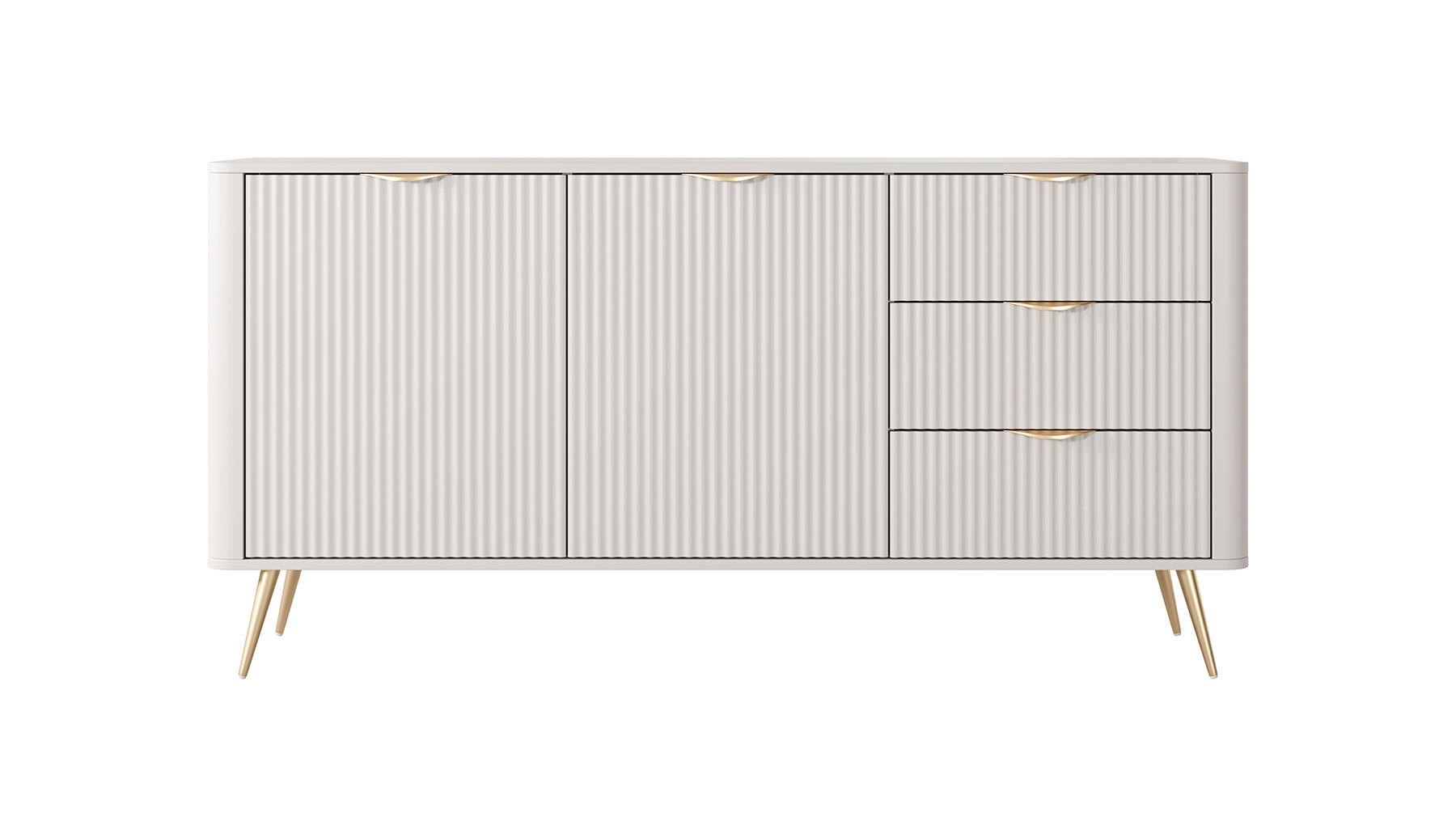 SIDEBOARD Lante beige 163 / 38 / 81cm - Beige, Holz/Holzwerkstoff (163/81/38cm) - Feldmann-Wohnen