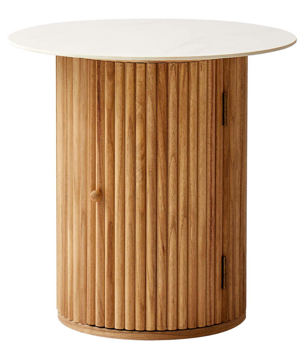 BEISTELLTISCH Rund White 50 x 50 x 49 cm - Braun, Holz (50/50/49cm) - Nordlys