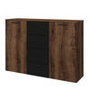 SIDEBOARD BETTINA 132/93/38 cm mit 4 Schubladen und 2 Türen Multicolor - Multicolor, Holzwerkstoff (132/93/38cm) - MASSENO