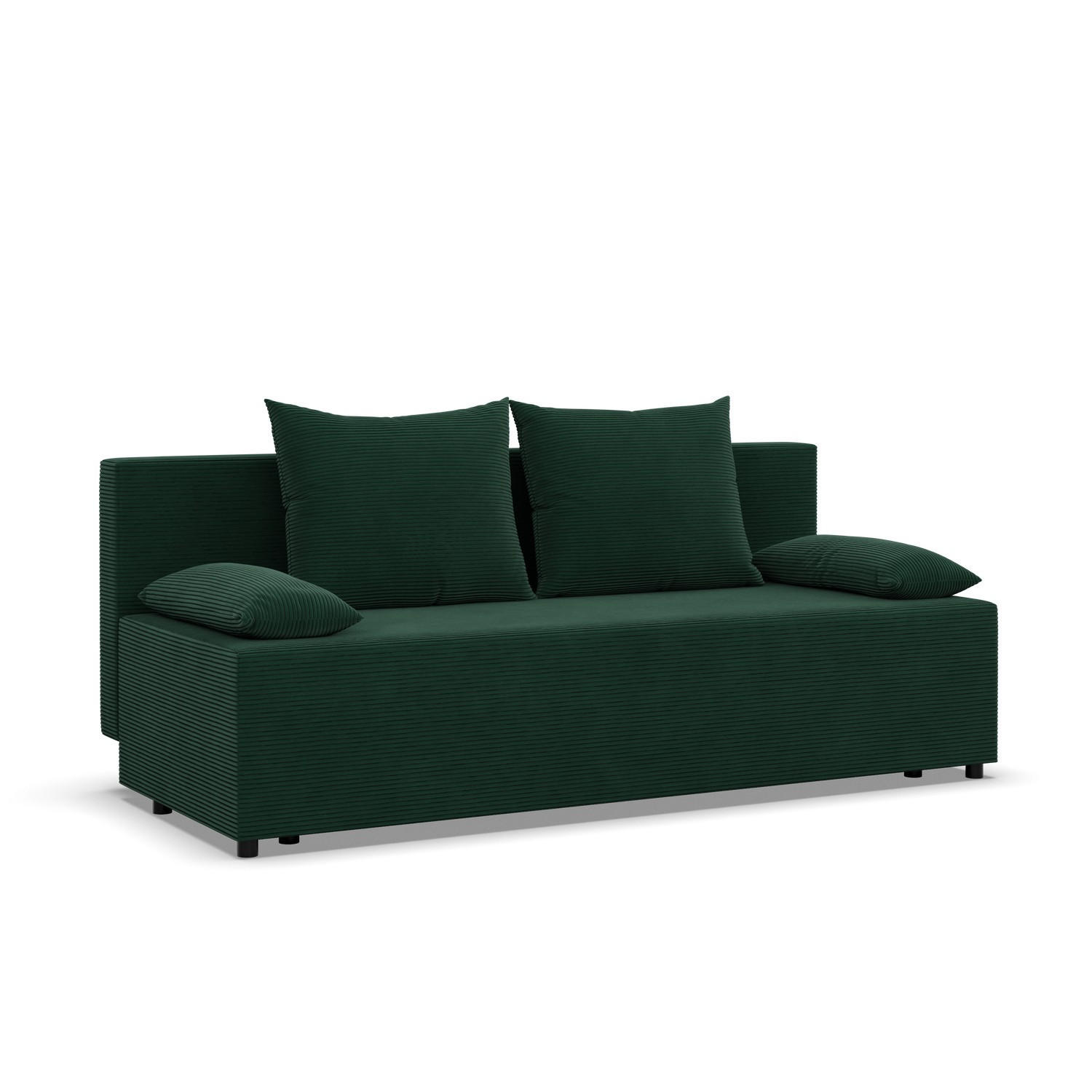 SOFA 3-SITZER MIT SCHLAFFUNKTION FERMO Dunkelgrün - Dunkelgrün, Textil (92/95/191cm) - Mebligo