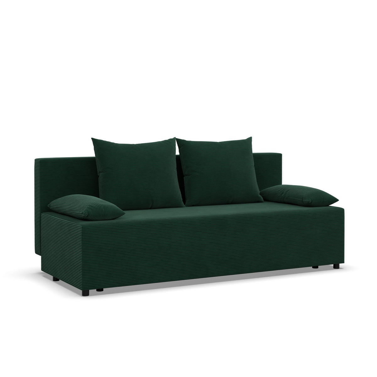 SOFA 3-SITZER MIT SCHLAFFUNKTION FERMO Dunkelgrün - Dunkelgrün, Textil (92/95/191cm) - Mebligo