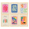 POSTER Set Mit 6 Illustrationen Von Henri Matisse A3 Rahmen Aus Hellem Holz - Beige, Papier (29/3cm) - Nacnic