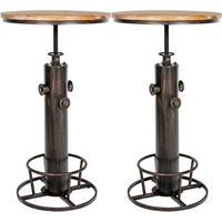 STEHTISCH 2er Set Metall bronze - Bronzefarben, Metall (54/54/91cm) - CLP