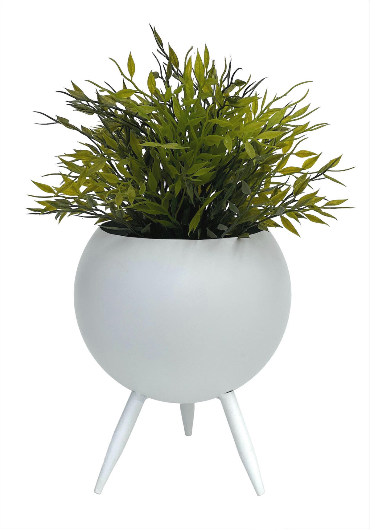 BLUMENHOCKER Metall mit Topf Weiß 23 cm 96259 M - Weiß, Metall (16/23/16cm) - DanDiBo