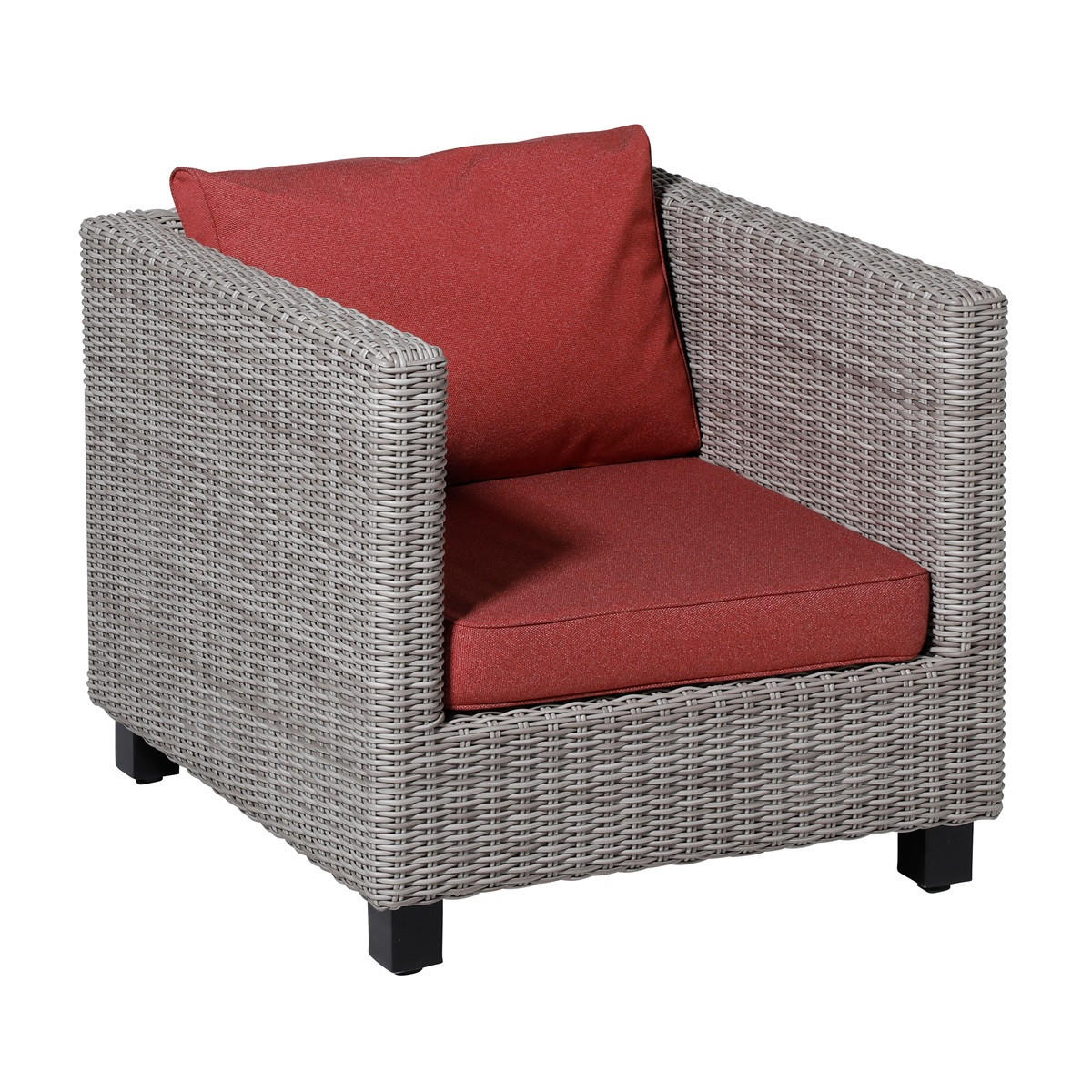 SITZKISSEN Manchester 73/73 cm 2er-Set - Rot, Textil (73/8/73cm) - Madison