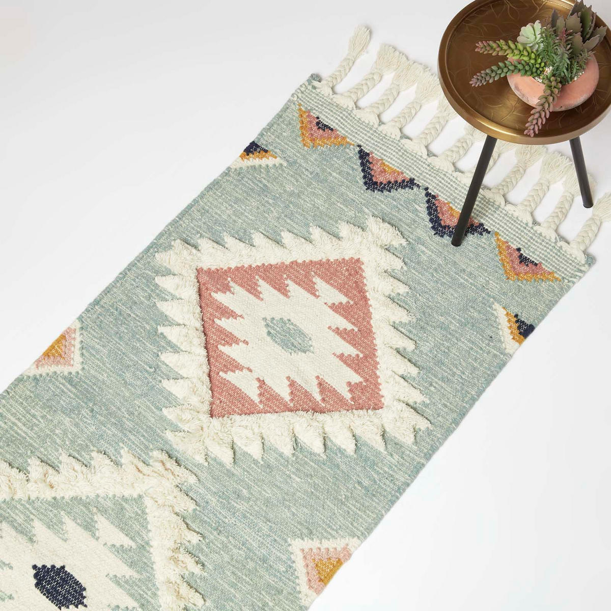 KELIM-TEPPICHLÄUFER Tenali 66/200 cm - Multicolor, Textil (66/200cm) - Homescapes