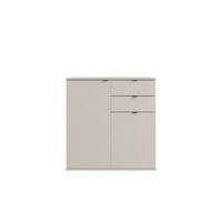 KOMMODE METRIX 80/82,5/35cm mit 2 Schubladen 2 Türen Kaschmir - Kaschmir, Holzwerkstoff (80/82.5/35cm) - MASSENO