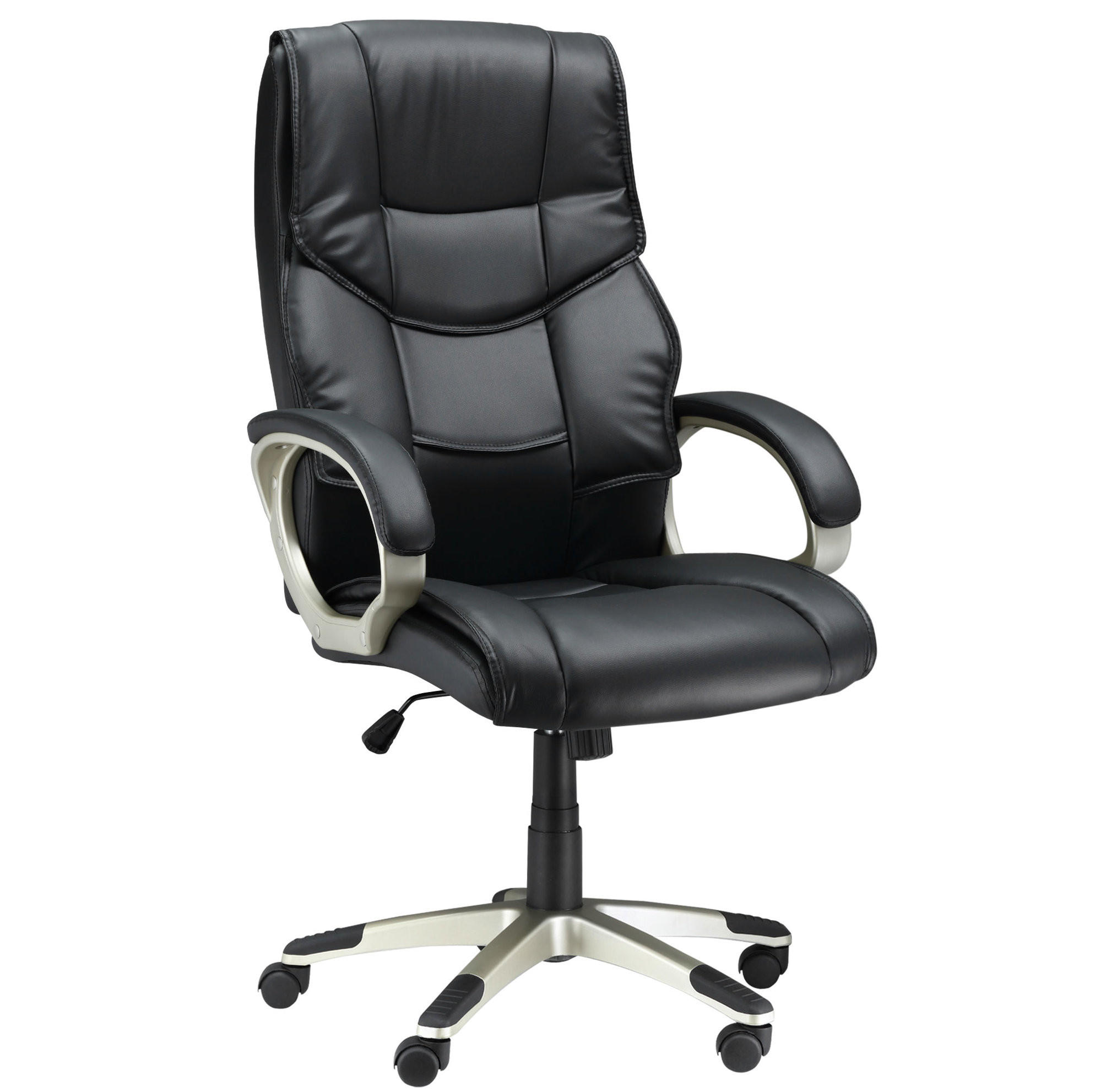BÜROSTUHL höhenverstellbar 70 x 58 x 114-124 cm Schwarz - Schwarz, Metall (58/124/70cm) - Meubliv