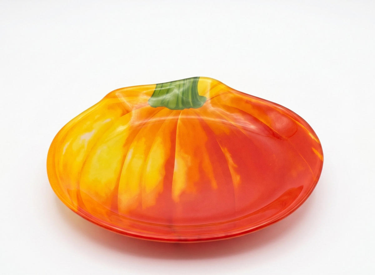 DEKORAČNÍ TALÍŘ, sklo, oranžová, 25,6/27,4/2,3cm - pomerančová, sklo (28/3/27cm) - Mondex
