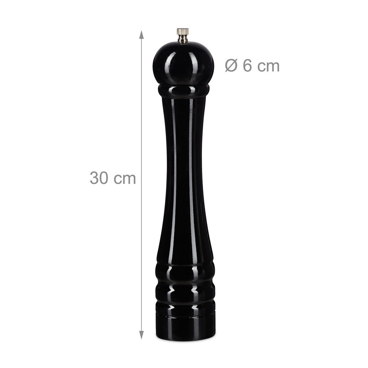 2xGEWÜRZMÜHLE - Multicolor, Holz/Keramik (6/30/6cm) - Relaxdays