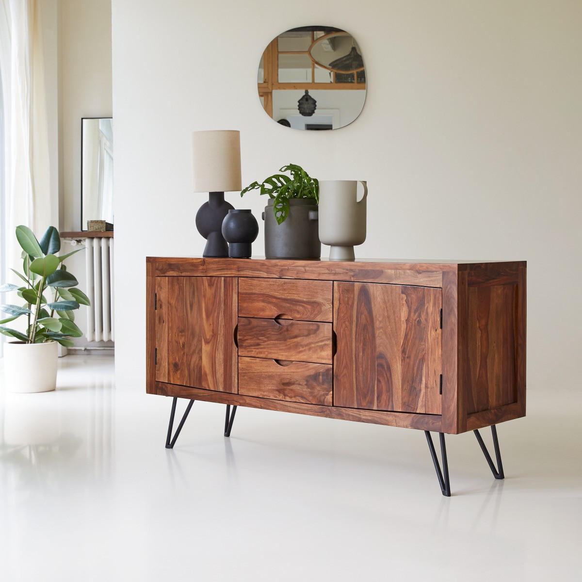 SIDEBOARD Bonnie Braun aus Palisander - Braun, Holz (150/77/45cm) - Tikamoon