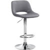 BARHOCKER JAKSON Dunkelgrau Samt Chrom - Dunkelgrau, Textil/Metall (42/86/46cm) - DELUKE