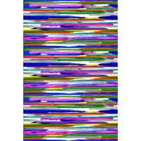 FOTOTAPETE gemalte horizontale Streifen 186 x 279 cm - Multicolor, Papier (186/279cm) - ESTAhome