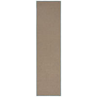 TEPPICH Jute Geometrisch-Design CARRON, Braun-Blau 60x800 cm - Blau/Braun, Naturmaterialien (60/800cm) - KADIMA DESIGN