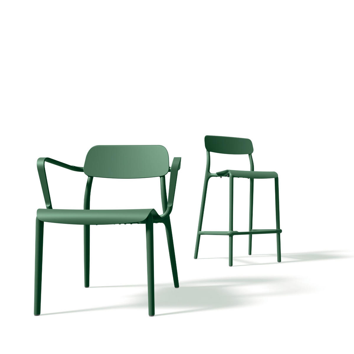 GARTENMÖBEL-SET GALIO, 5-tlg - Grün, Kunststoff - KONSIMO®
