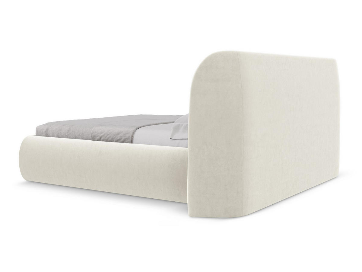 POLSTERBETT mit Bettkasten und Lattenrost 210x215 Beige - Beige/Creme, Kunststoff/Textil (160/200cm) - Makamii