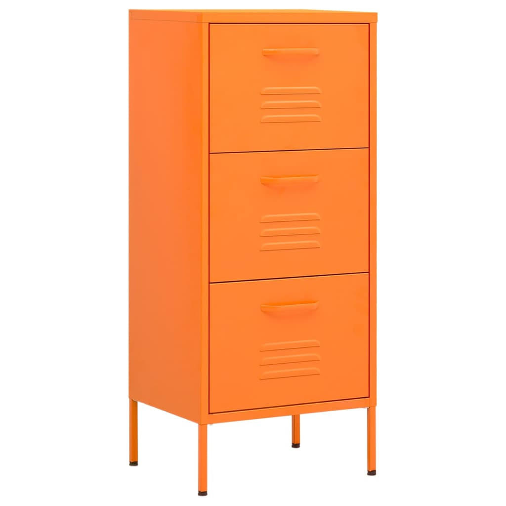 LAGERSCHRANK Orange 42,5/35/101,5 Cm Stahl - Orange, Metall (42.5/101.5/35cm) - vidaXL