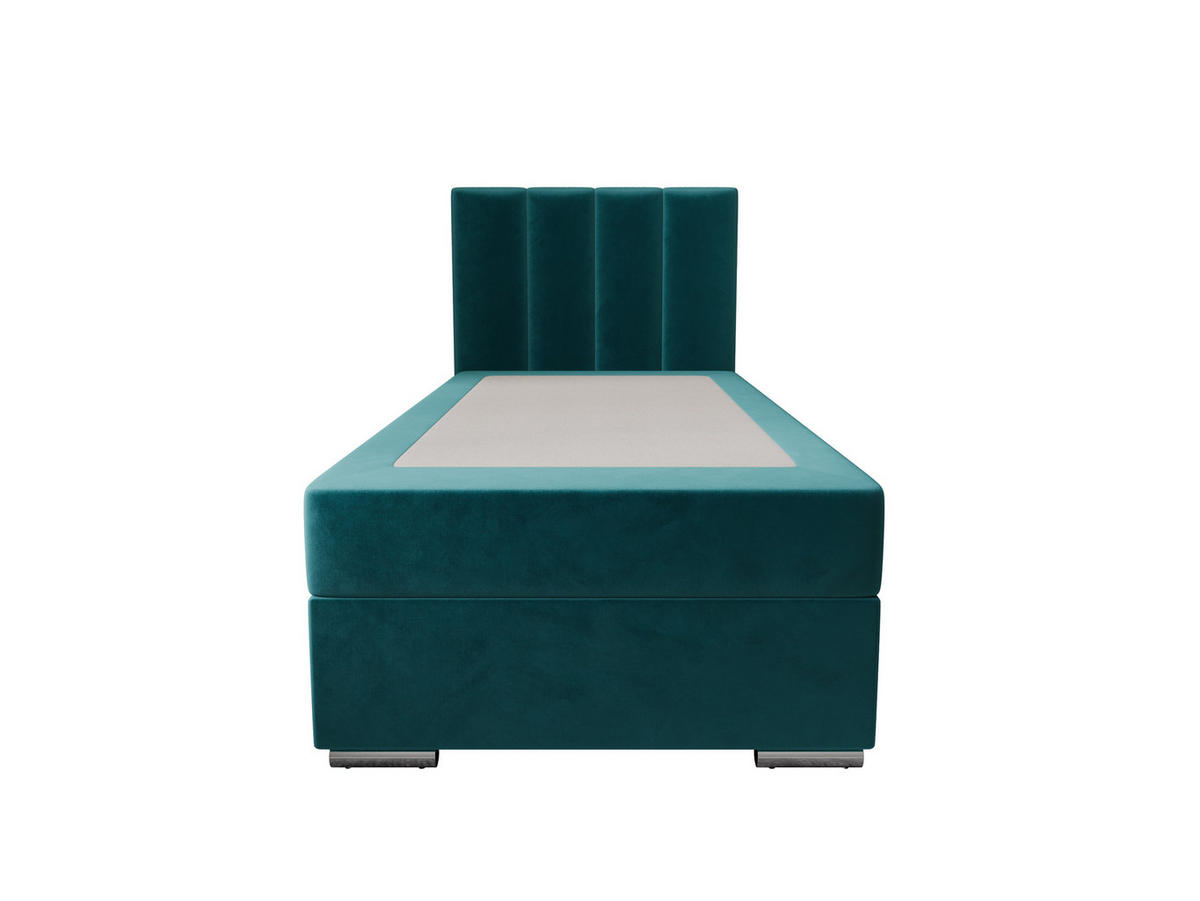 BOXBETT ZILANO 2 mit Matratze H3 und Topper 90x200 Itaka 39 - Blau, Holz/Textil (90/200cm) - Bedante