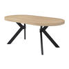 ESSTISCH - 6 Personen - MDF & Stahl - Helles Holz & Schwarz - KOMONI - Naturfarben, Holz (180/90/76cm) - Vente-Unique