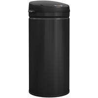 MÜLLEIMER mit Sensor 42L Edelstahl Automatischer Mülleimer mit Soft-Close-Deckel - Schwarz, Metall (30.5/68/30.5cm) - HOMCOM