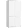 KLEIDERSCHRANK Weiß 90x51x180 cm - Weiß, Holzwerkstoff (90/180/51cm) - Akord