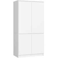 KLEIDERSCHRANK Weiß 90x51x180 cm - Weiß, Holzwerkstoff (90/180/51cm) - Akord