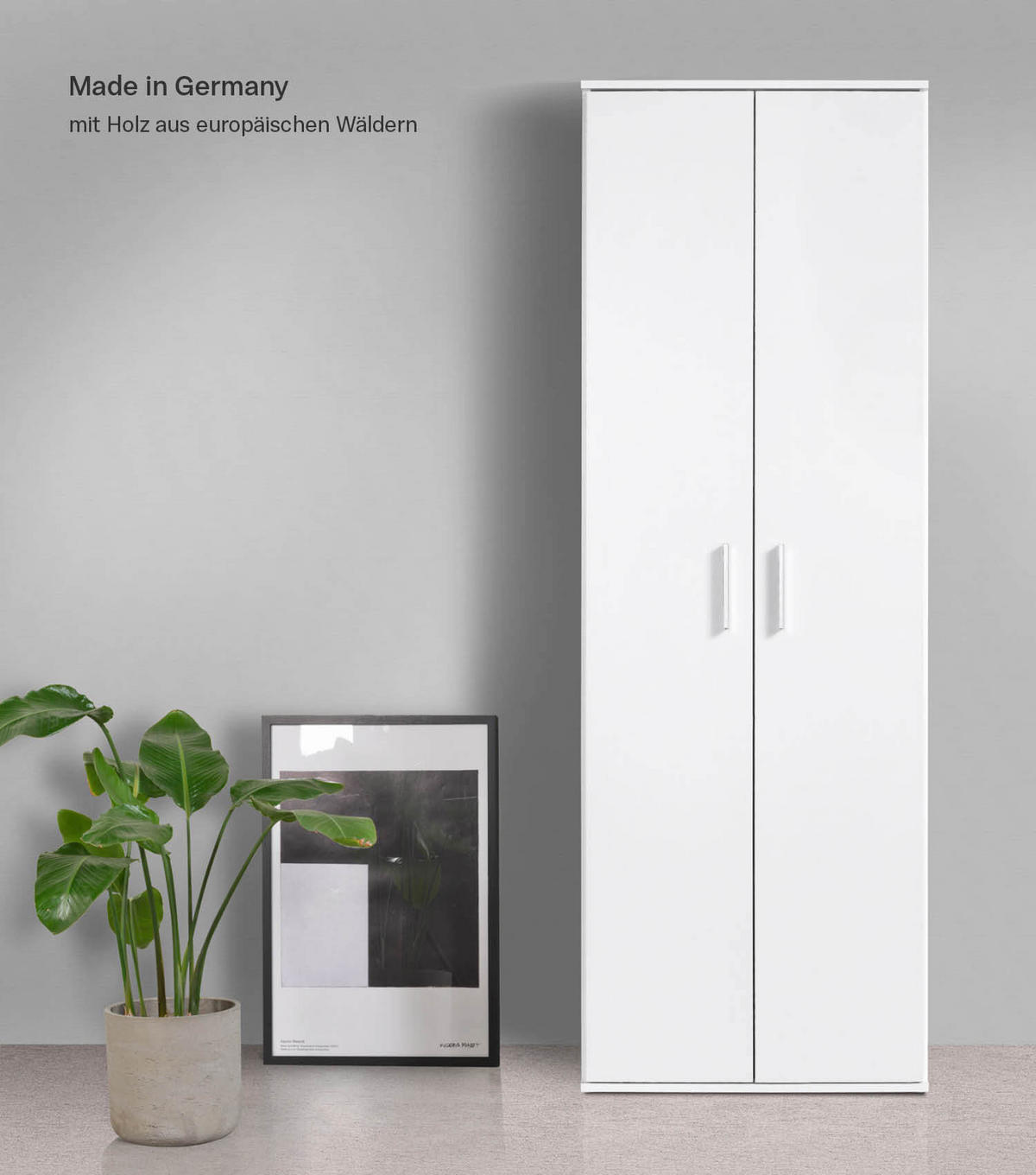GARDEROBENSCHRANK Der Lange - Weiß, Holzwerkstoff (60/180/34cm) - Mokebo