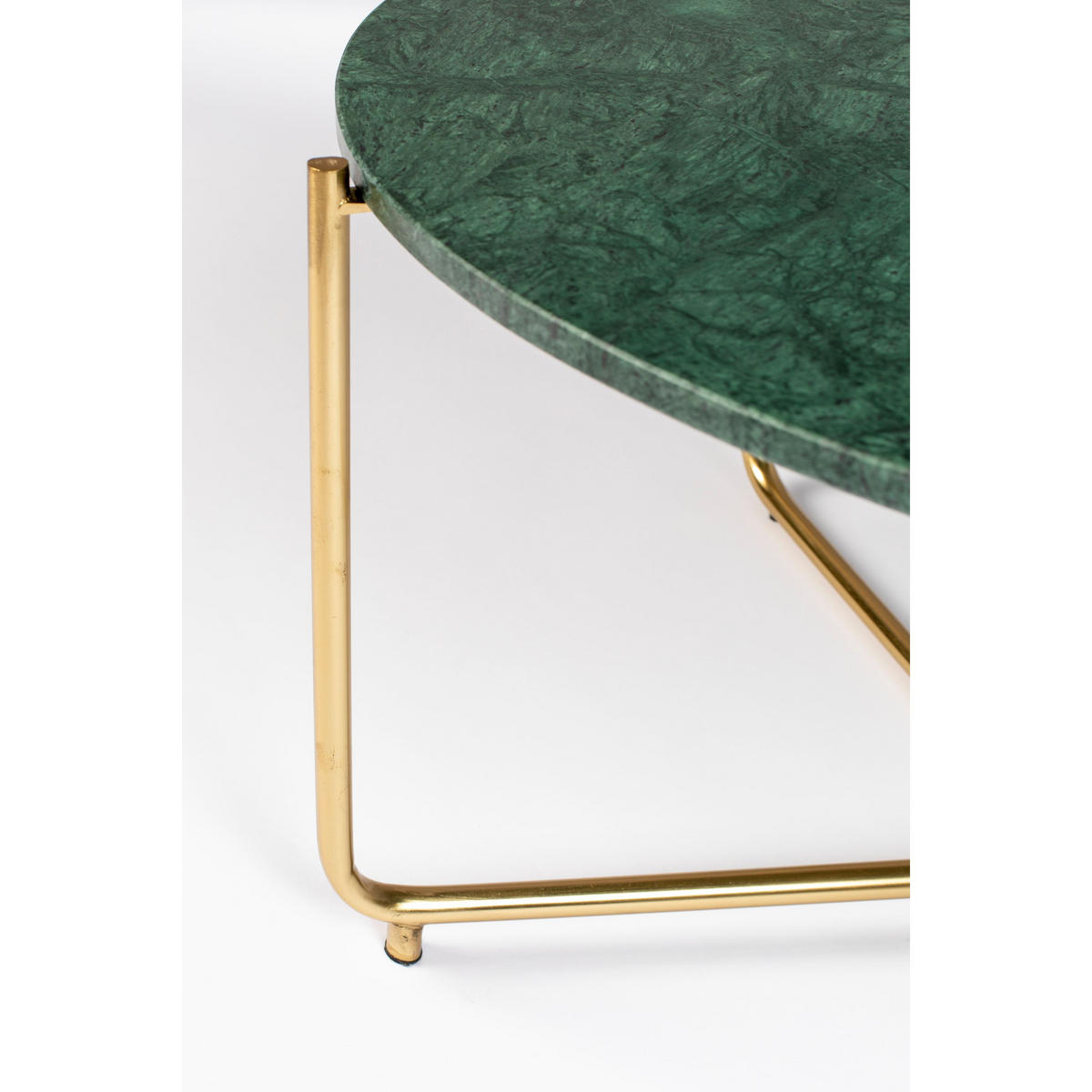 MARMORTISCH mit Ø70 cm - TIMPA - color_green - Grün, Stein (70/70/40cm) - Drawer