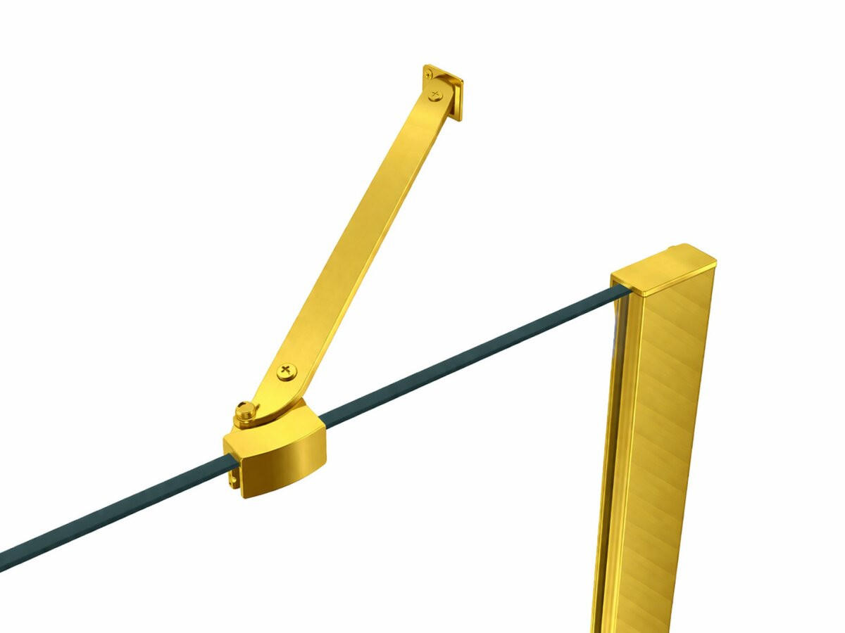 DUSCHKABINE Emma 80x80x80cm U-Form+DT- Gold - Goldfarben, Glas (80/80/195cm) -  Glaswerk Westfalen