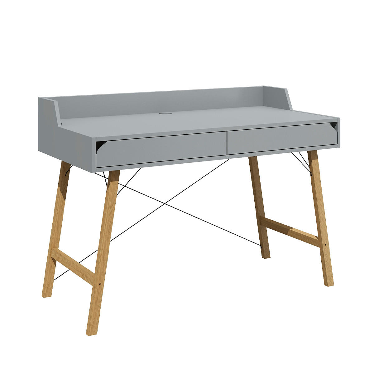 PSACÍ STŮL Grey - šedá, kompozitní dřevo (60/120/86cm) - Petits-meubles