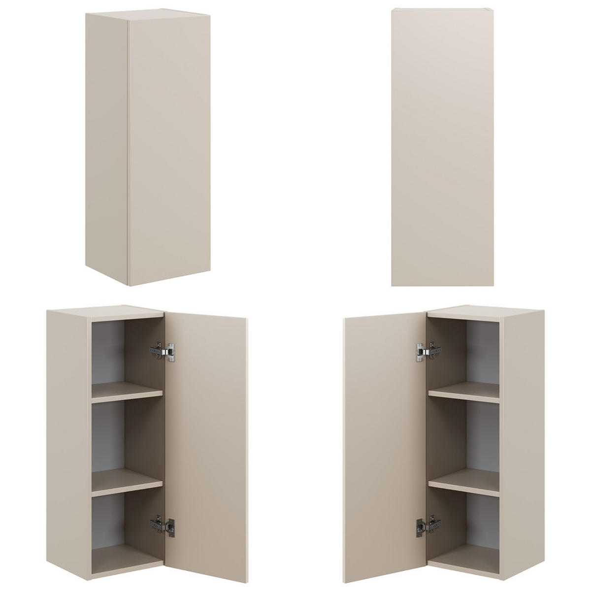 BADMÖBEL-SET 4-TLG. Durango-56 - Beige, Holzwerkstoff (165/200/47cm) - Lomado