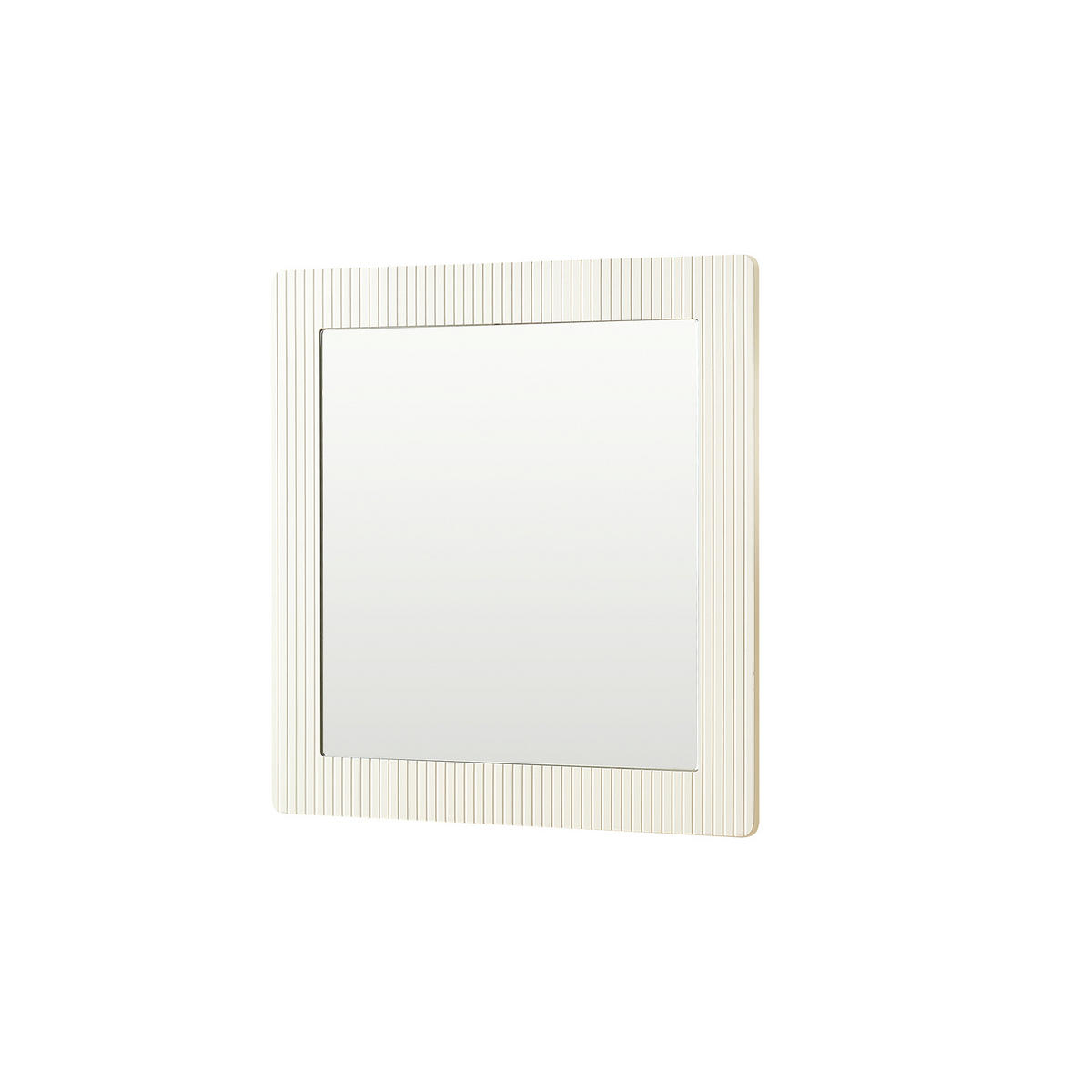 SPIEGEL 80x80 Weiß Holzoptik Wandspiegel modern Flur - Weiß, Holzwerkstoff (80/1.5/80cm) - FLIEKS