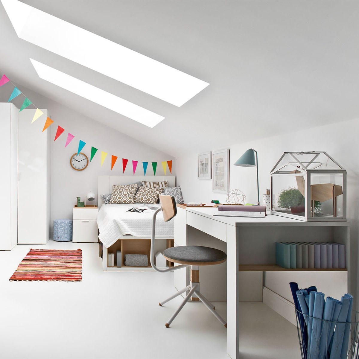 SCHREIBTISCH 140 cm mit Stauraum - 4you - Weiß, Holzwerkstoff (142/78.5/63.5cm) - Calicosy