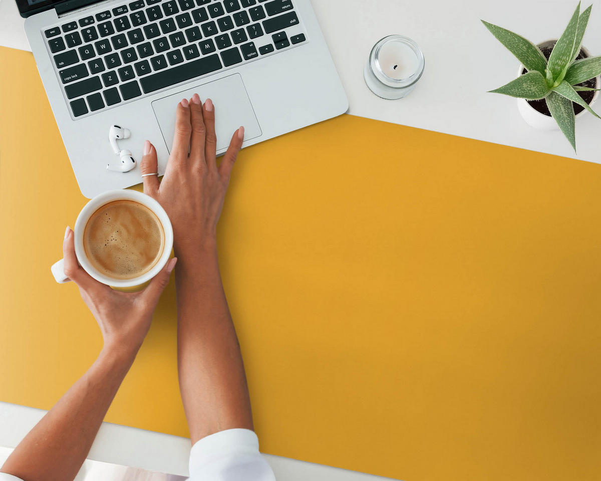 SCHREIBTISCHUNTERLAGE 120x60 cm Orange - Orange, Kunststoff (1.6/120/60cm) - Wallfluent