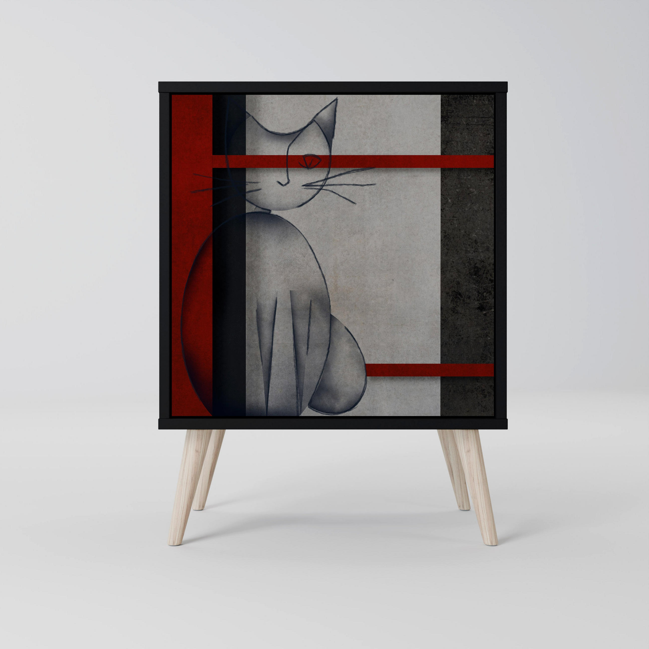 SpaceRebels Sideboard Schwarz 57.5x77.5x42 cm