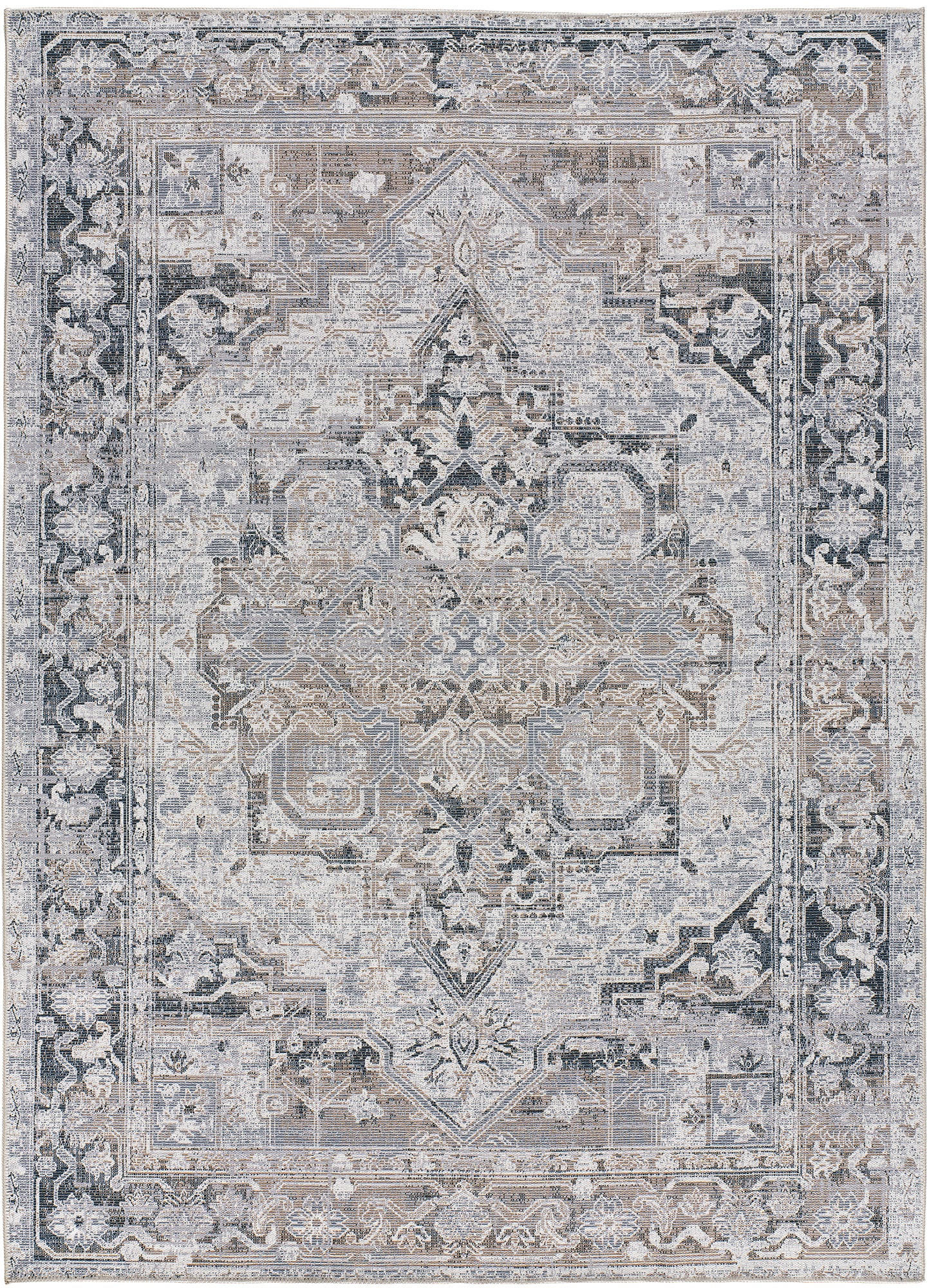 VINTAGE-TEPPICH Grau Neila 120/170 cm - Grau, Naturmaterialien/Textil (120/170cm) - Atticgo