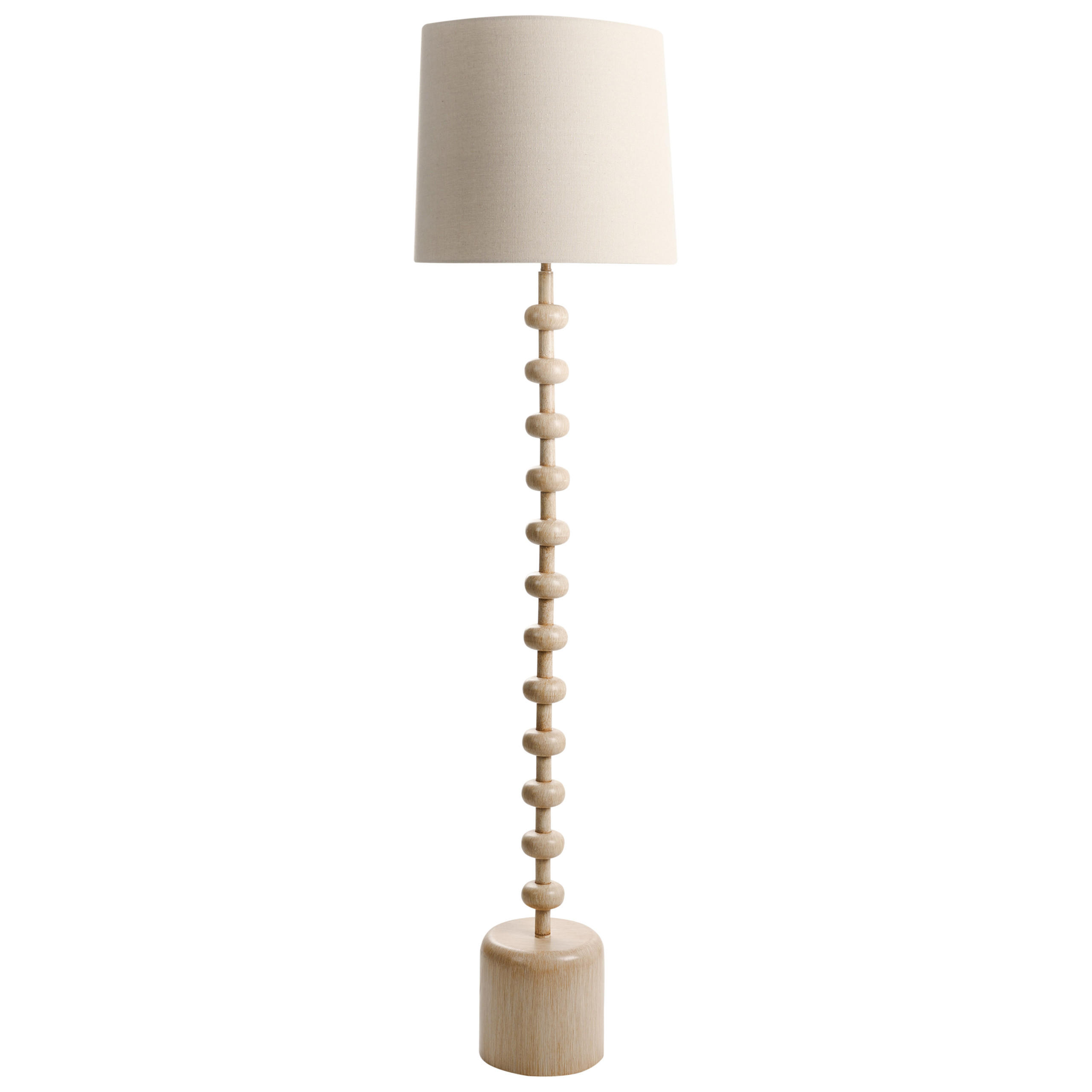 STEHLAMPE Braun Krios - Hellbraun/Beige, Metall (36/36/149cm) - Beliani