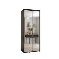SCHWEBETÜRENSCHRANK 235,2/120/60 2-türig - Schwarz, Holz/Metall (120/235/60cm) - Abiks Möbel