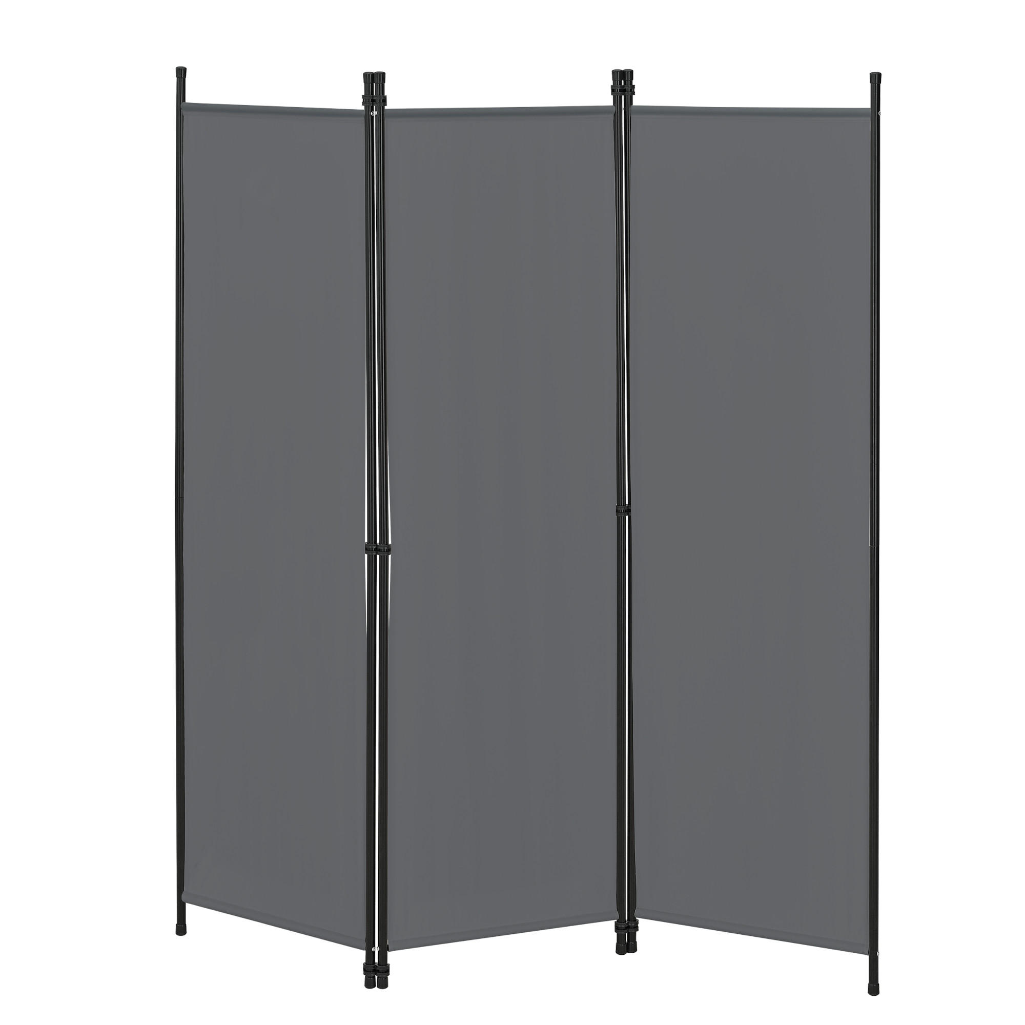 SICHTSCHUTZ Huesca - Dunkelgrau, Textil/Metall (150/2cm) - [en.casa]
