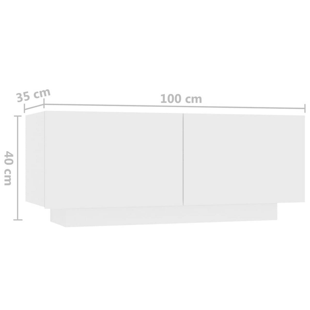 TV-SCHRANK Mit Led-Leuchten Weiss 180/35/40 Cm - Weiß, Holzwerkstoff (35/40/180cm) - vidaXL