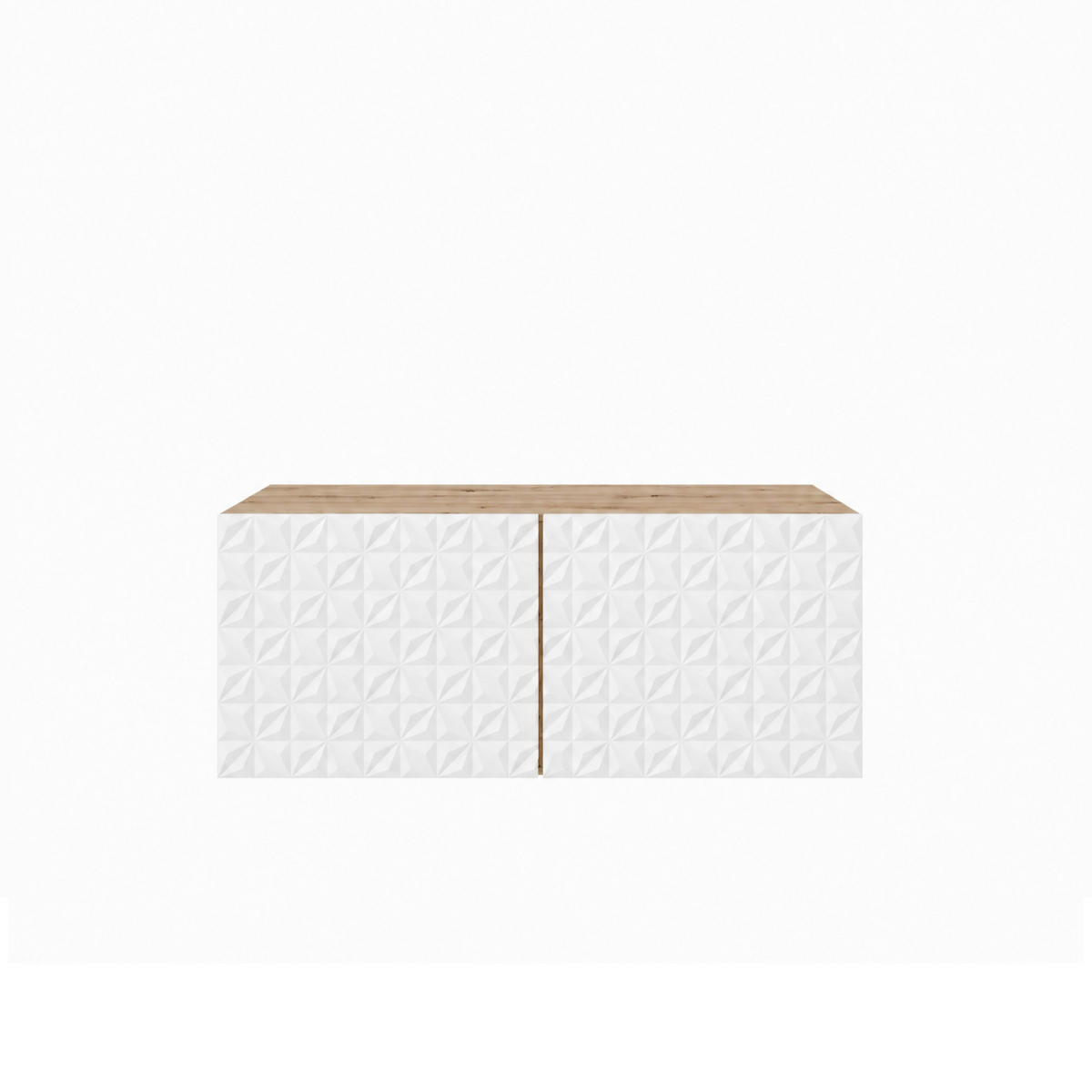 TV-SCHRANK Cali 100 cm, zweitürig, artisan, weiß - Eiche Artisan/Weiß, Kunststoff (100/40/41cm) - Margaret Hadas24