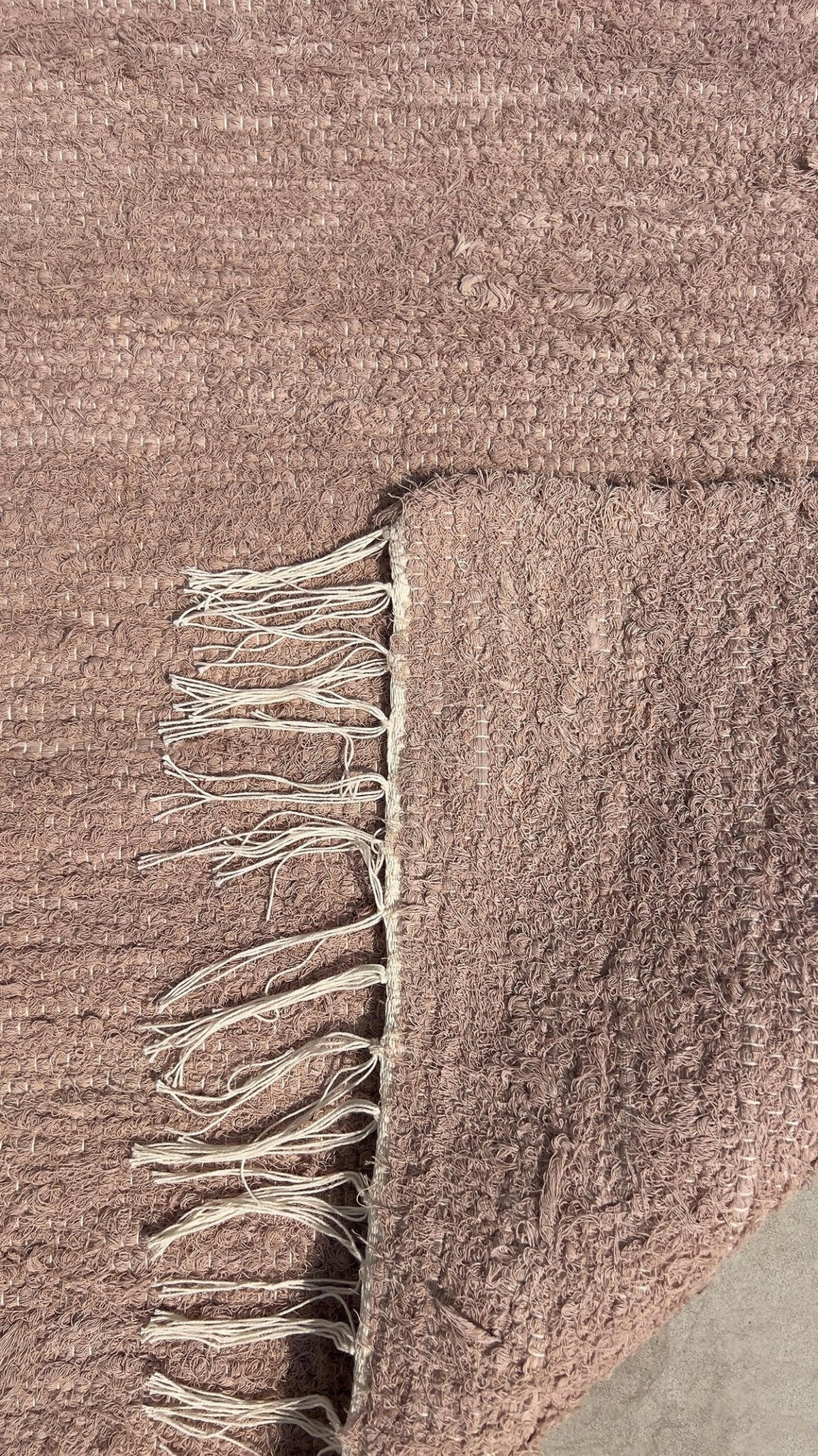 TEPPICH aus recycelter Baumwolle handgewebt rosa - Pink, Naturmaterialien (120/170cm) - AFK Living