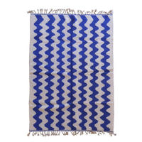 BERBERTEPPICH aus reiner Wolle 203x 294 cm - Blau, Naturmaterialien (203/294cm) - AFK Living
