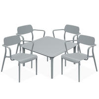 GARTENMÖBEL-SET GALIO, 5-tlg - Grau, Kunststoff - KONSIMO®