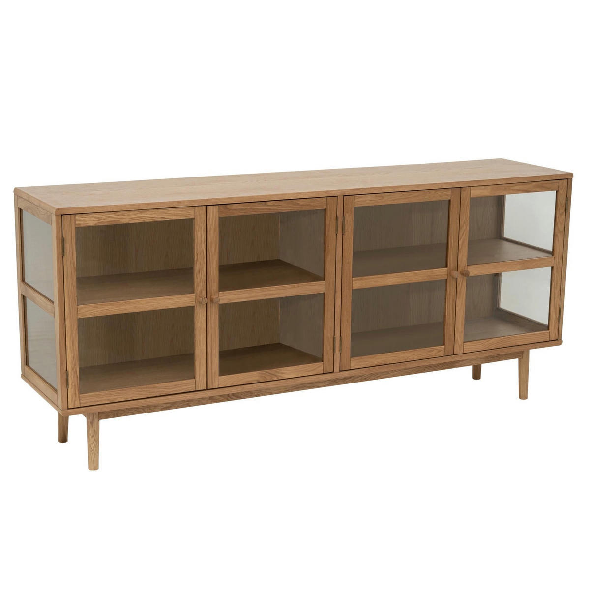 SIDEBOARD Eiche massiv - Eichefarben/Braun, Holz/Holzwerkstoff (180/80/40cm) - Furnhouse