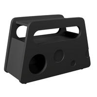 SIDEBOARD 81x33x51.5 Schwarz Beistelltisch Rollen Mobil - Schwarz, Holzwerkstoff (81/38/51.5cm) - FLIEKS