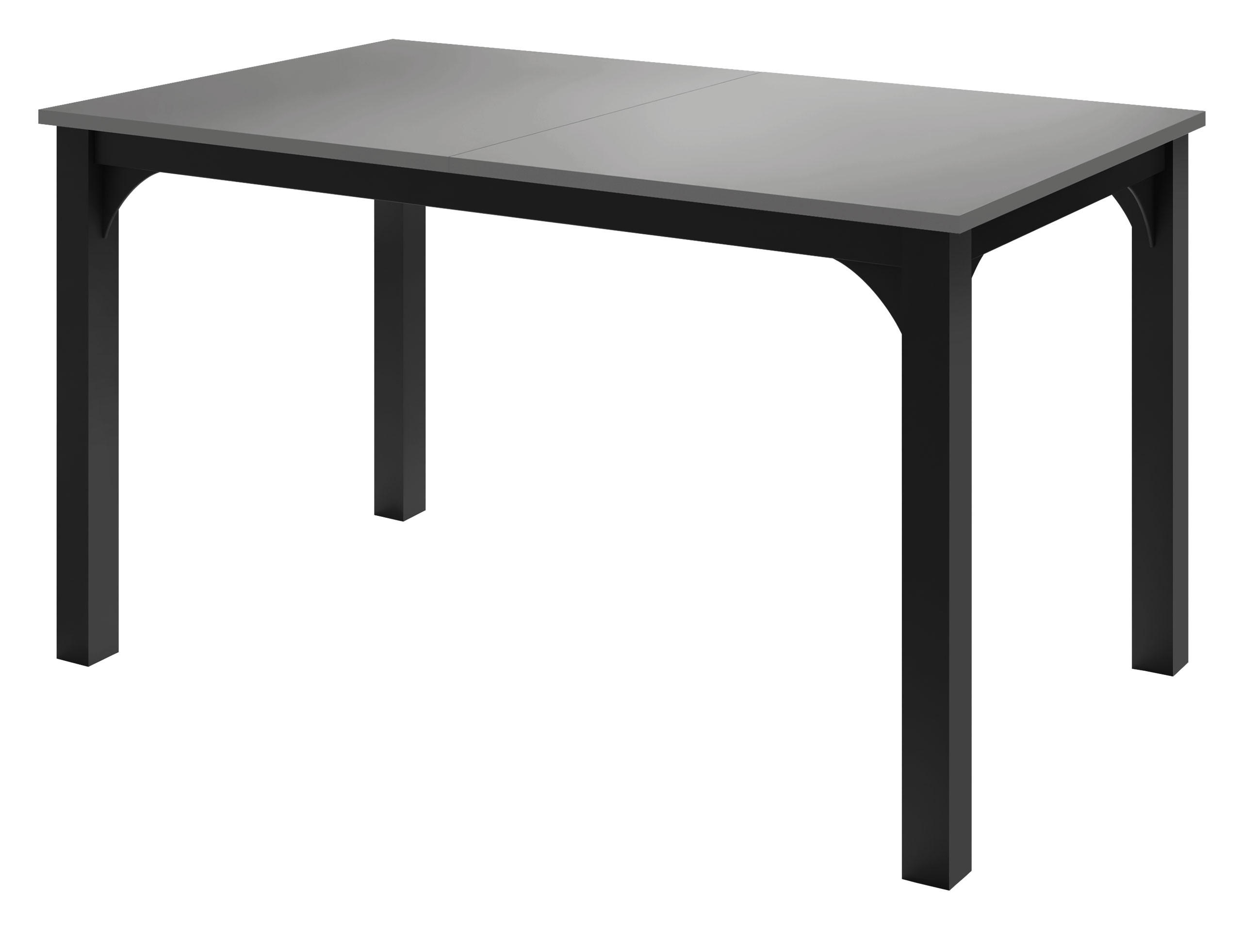 Mirjan24 Esstisch Schwarz, Grau 80x76x140 cm
