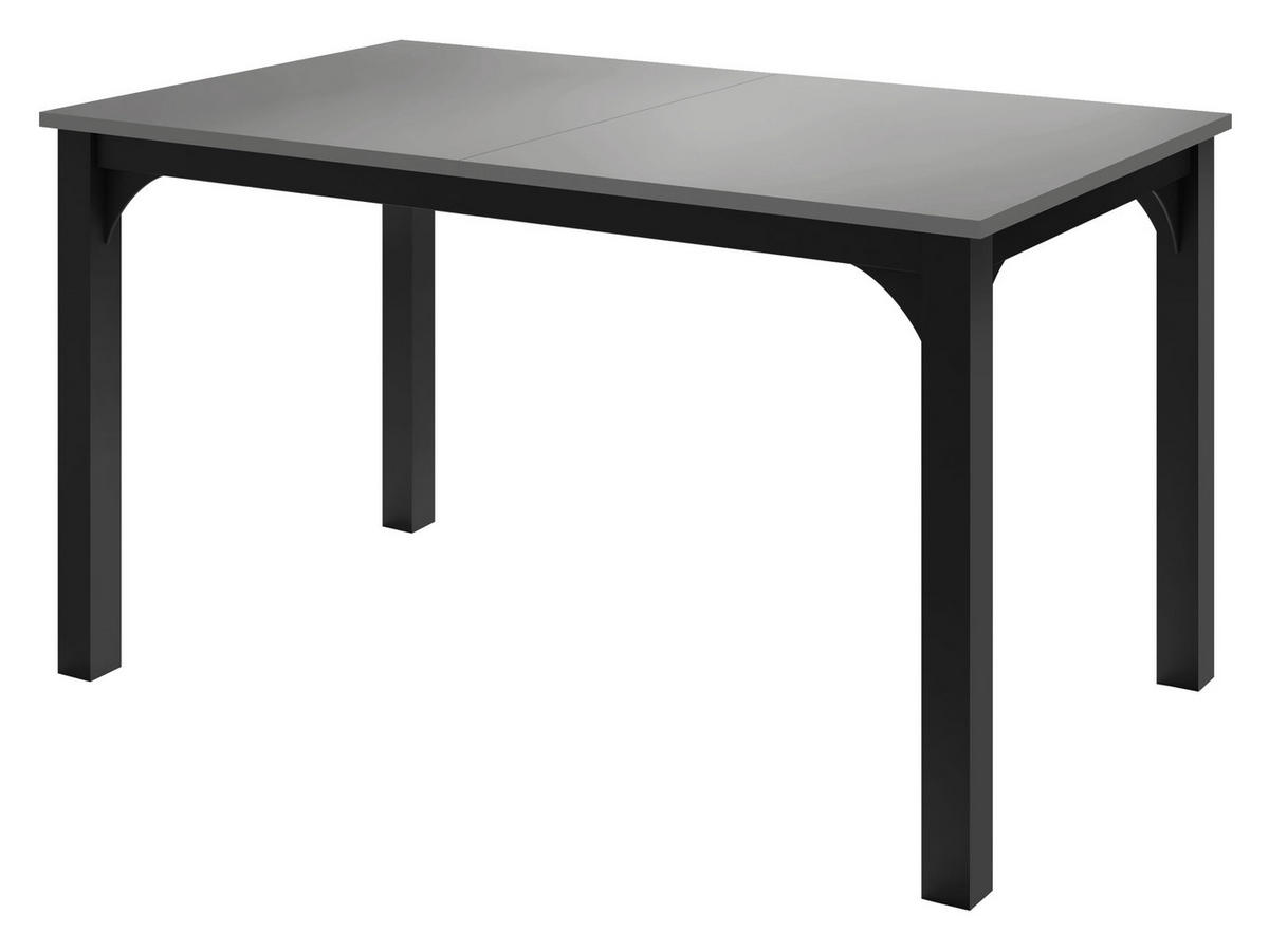 ESSTISCH Focus 140 - Schwarz/Grau, Holzwerkstoff/Metall (80/140/76cm) - MIRJAN24
