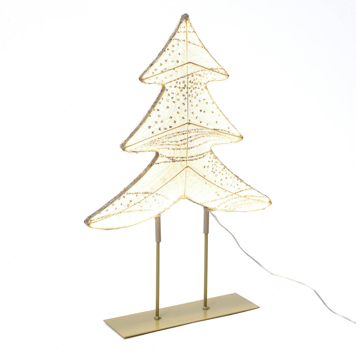 WEIHNACHTSDEKO HTHD0211 - Champagner, Kunststoff/Metall (7/45/31cm) - Hometopia