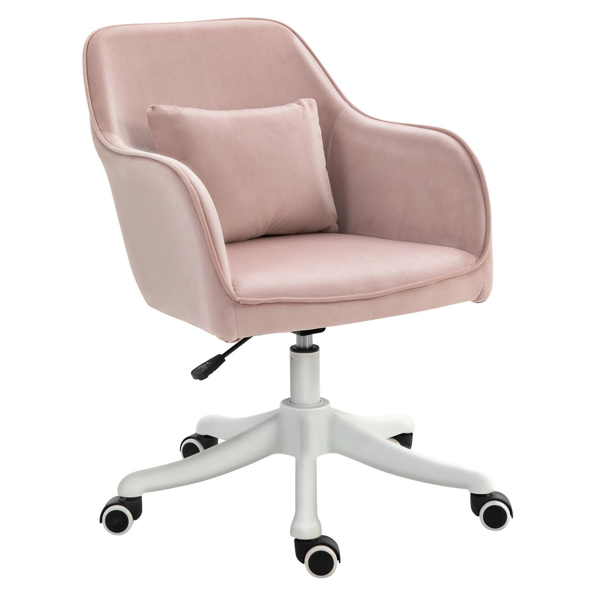 BÜROSTUHL DE-05085 Massagefunktion, ergonomisch & höhenverstellbar Rosa - Rosa, Kunststoff (70/86/57cm) - ComfortXL